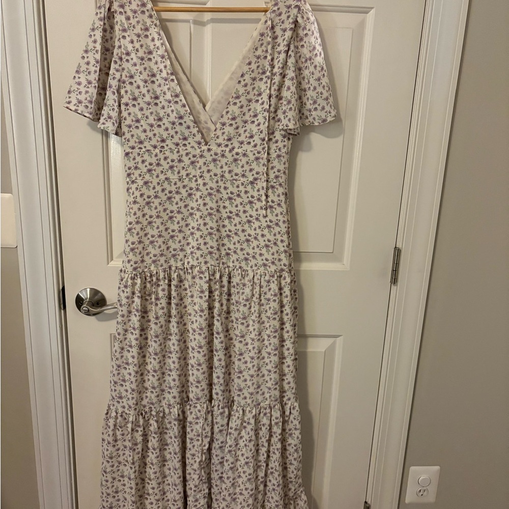 Vici Large Purple Floral Maxi Dress